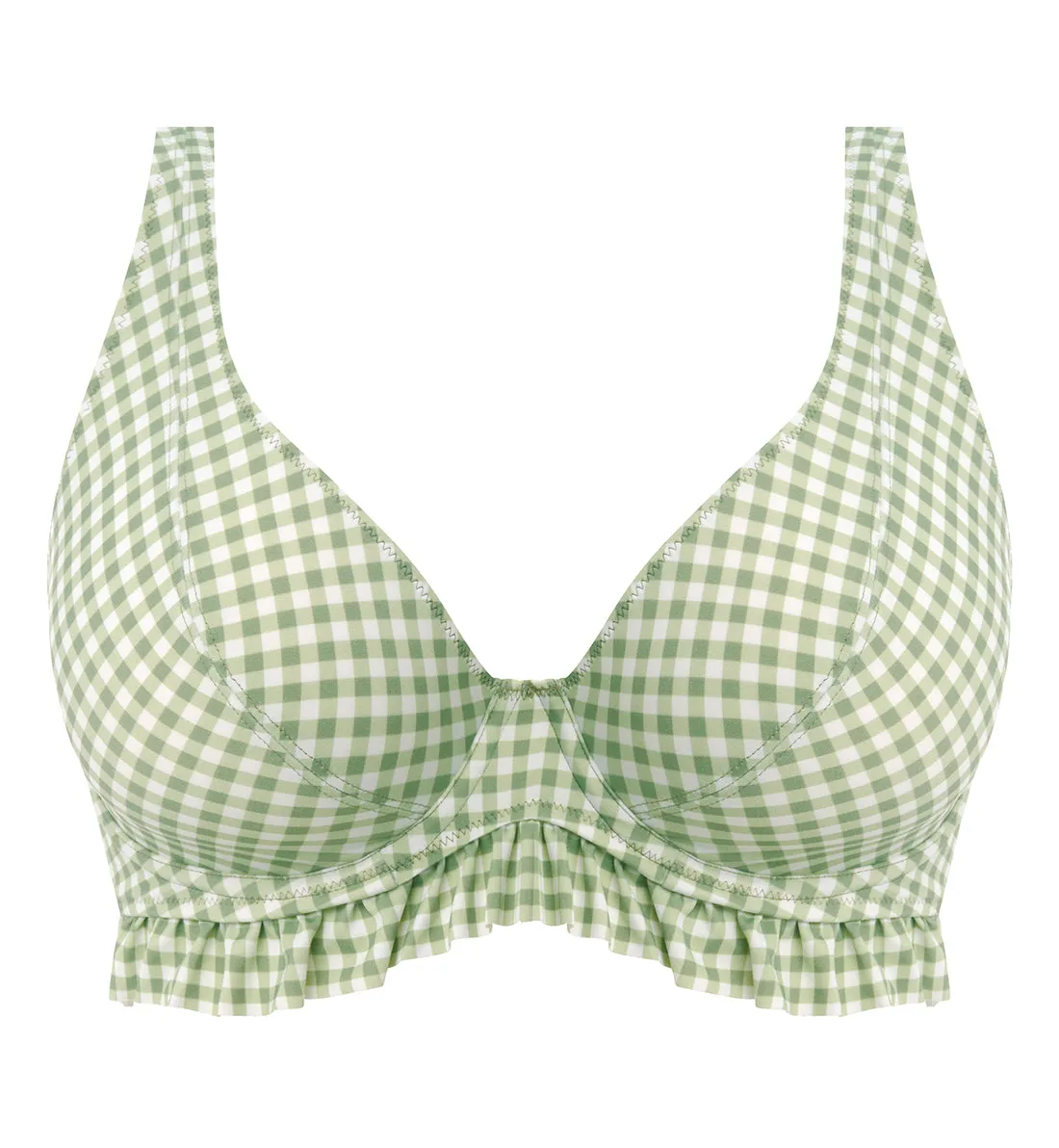 Freya Check In Underwire High Apex Bikini Top (201913) - Khaki