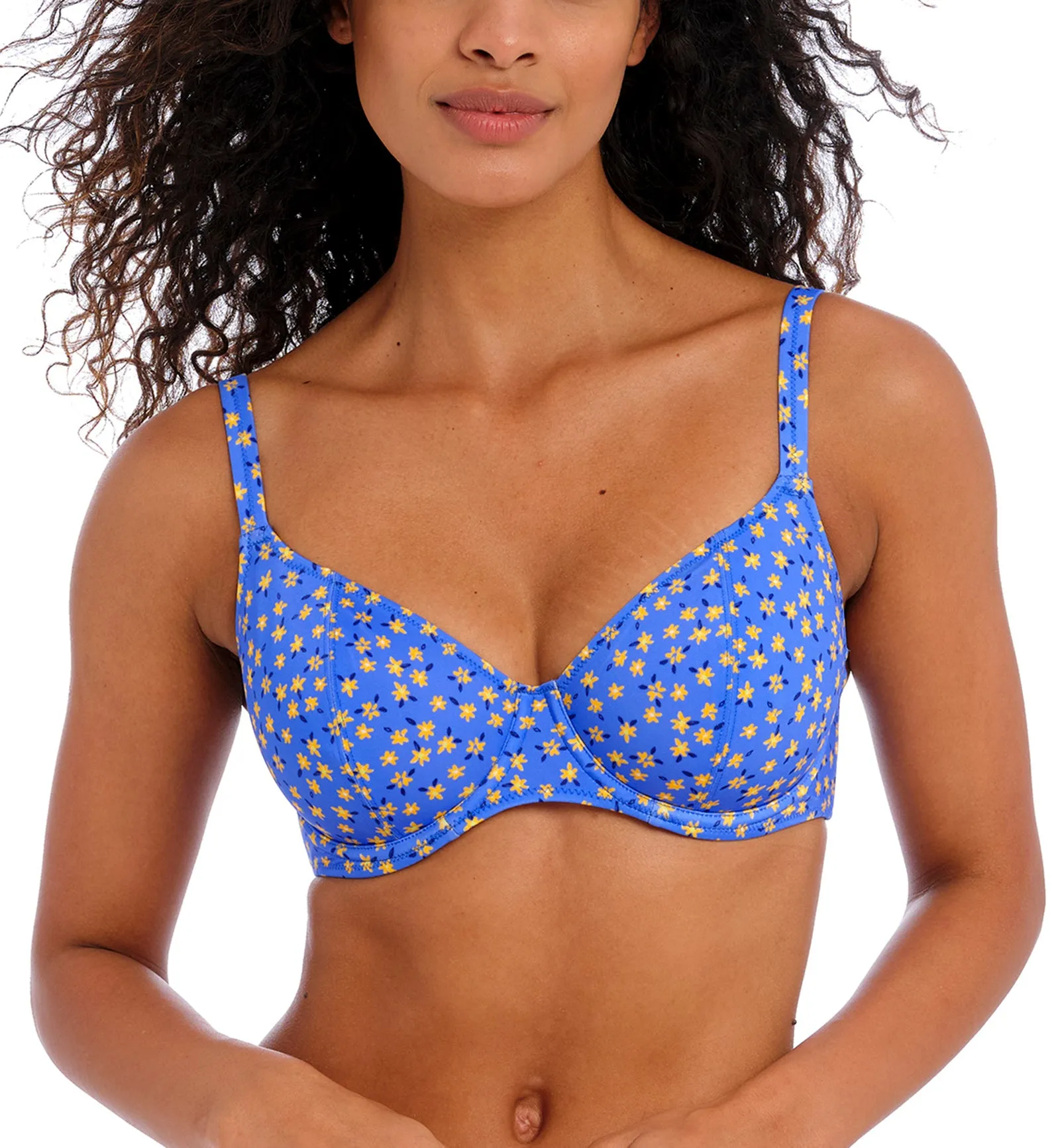 Freya Garden Disco Underwire Plunge Bikini Top (204302) - Bluebell