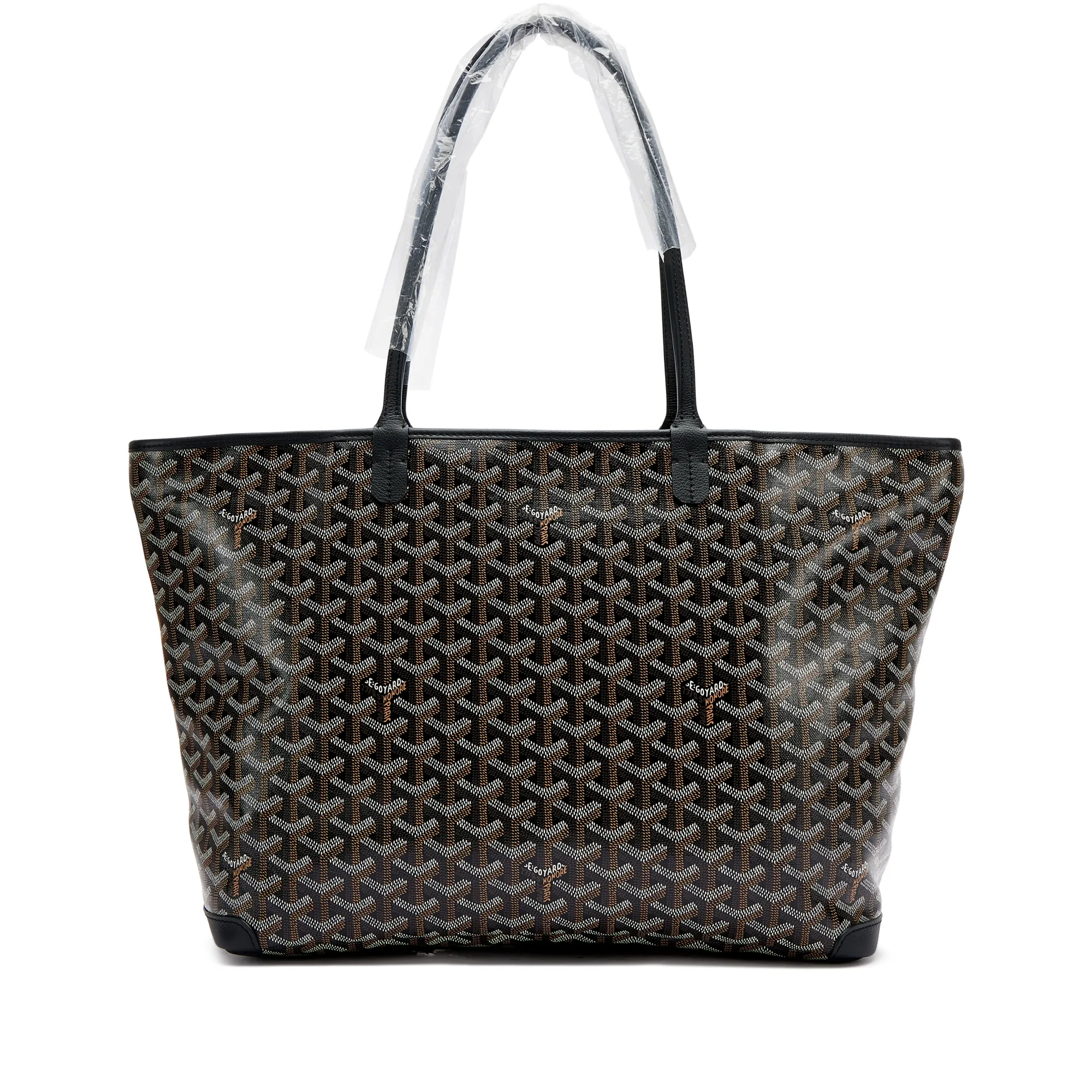 Goyard Black Goyardine Canvas and Chevroches Calfskin Artois MM Bag Palladium Hardware