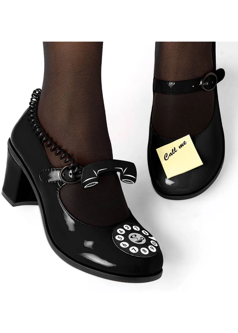 Hot Chocolate Design Call Me 50's Pumps Black