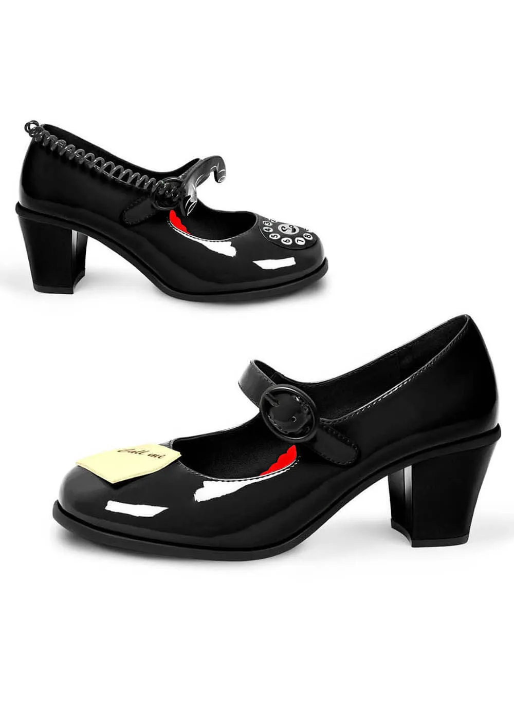 Hot Chocolate Design Call Me 50's Pumps Black