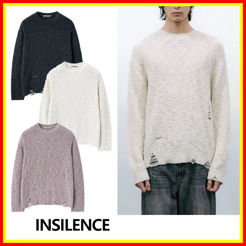 IN SILENCE  |Street Style Long Sleeves Cotton Sweaters