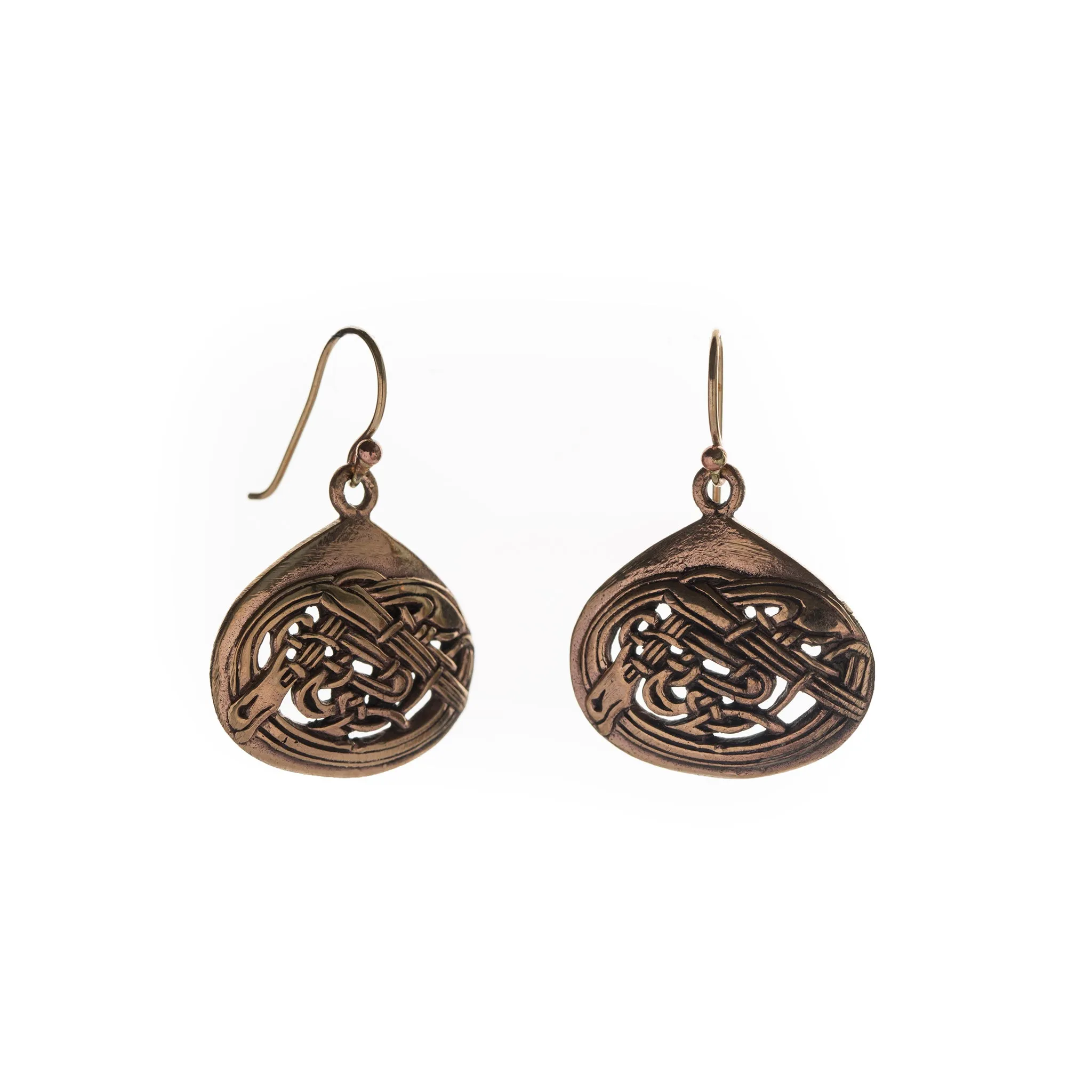 Irish Knot Celtic Bronze Earrings