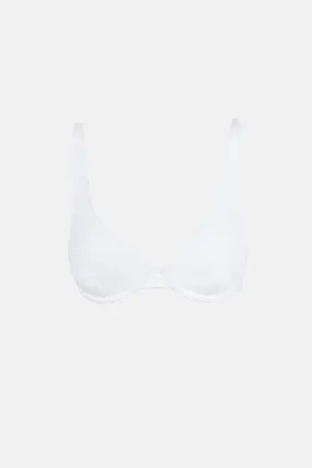 Isla Rib Eco Underwire Top White