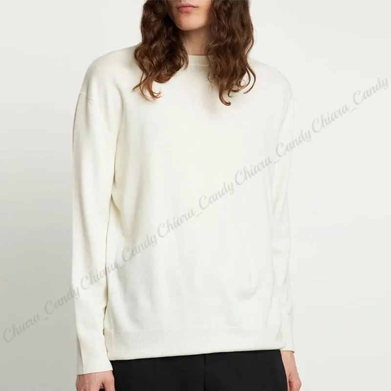 Jil Sander  |Crew Neck Wool Long Sleeves Plain Designers Sweaters