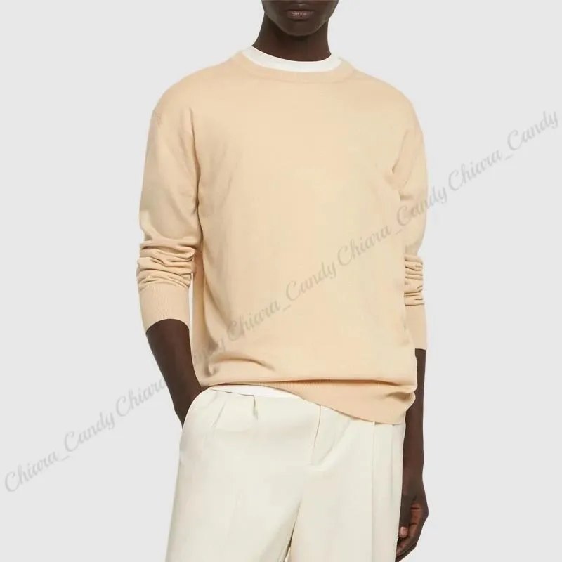 Jil Sander  |Crew Neck Wool Long Sleeves Plain Designers Sweaters