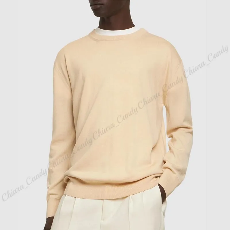 Jil Sander  |Crew Neck Wool Long Sleeves Plain Designers Sweaters