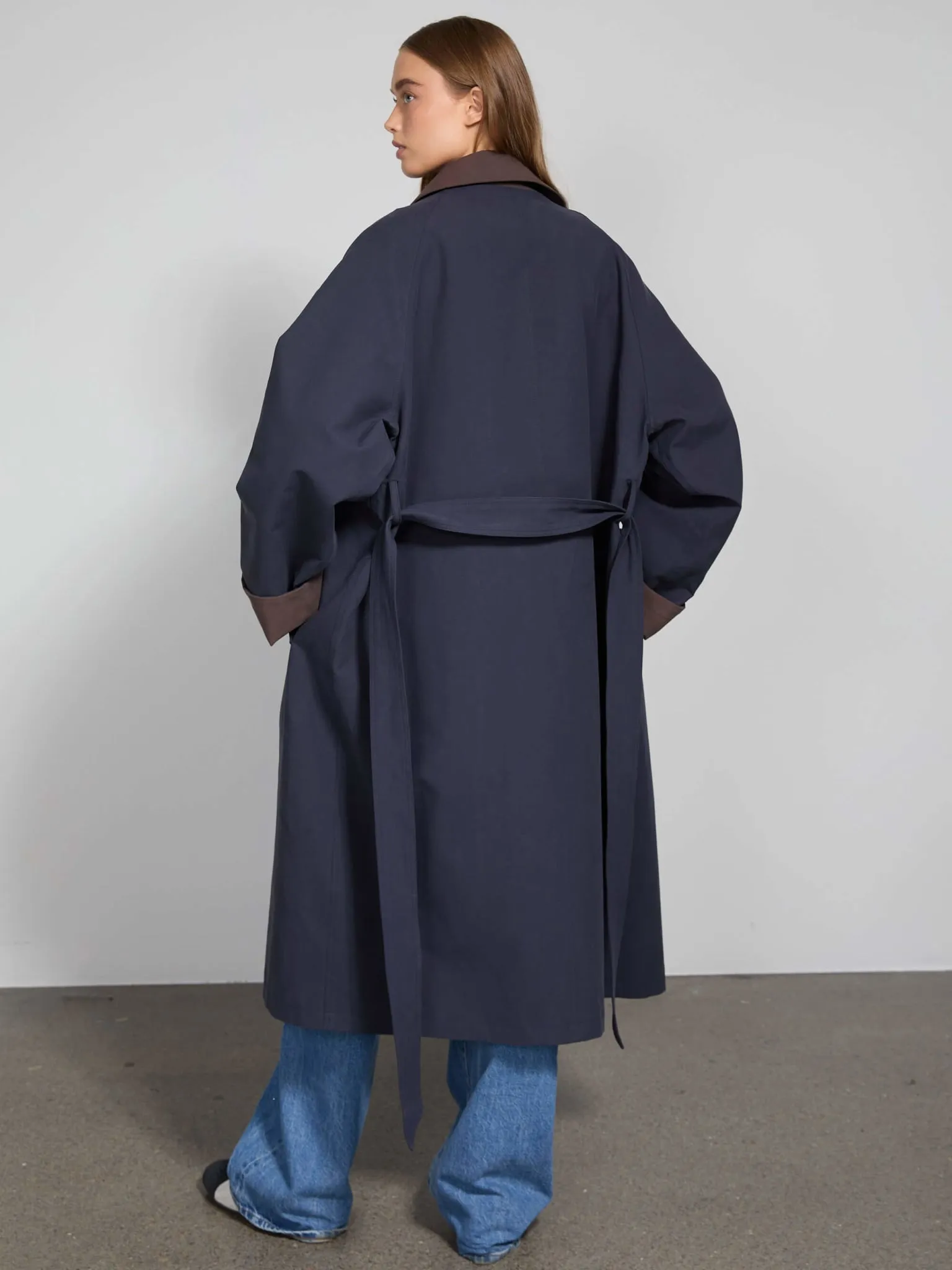 JOEL CANVAS COAT - NAVY