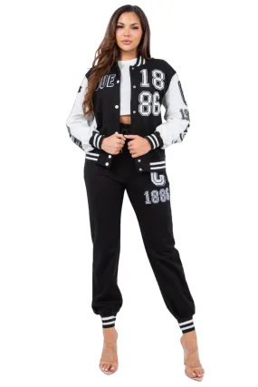 La Diosa Women's Baseball Fleece Jacket