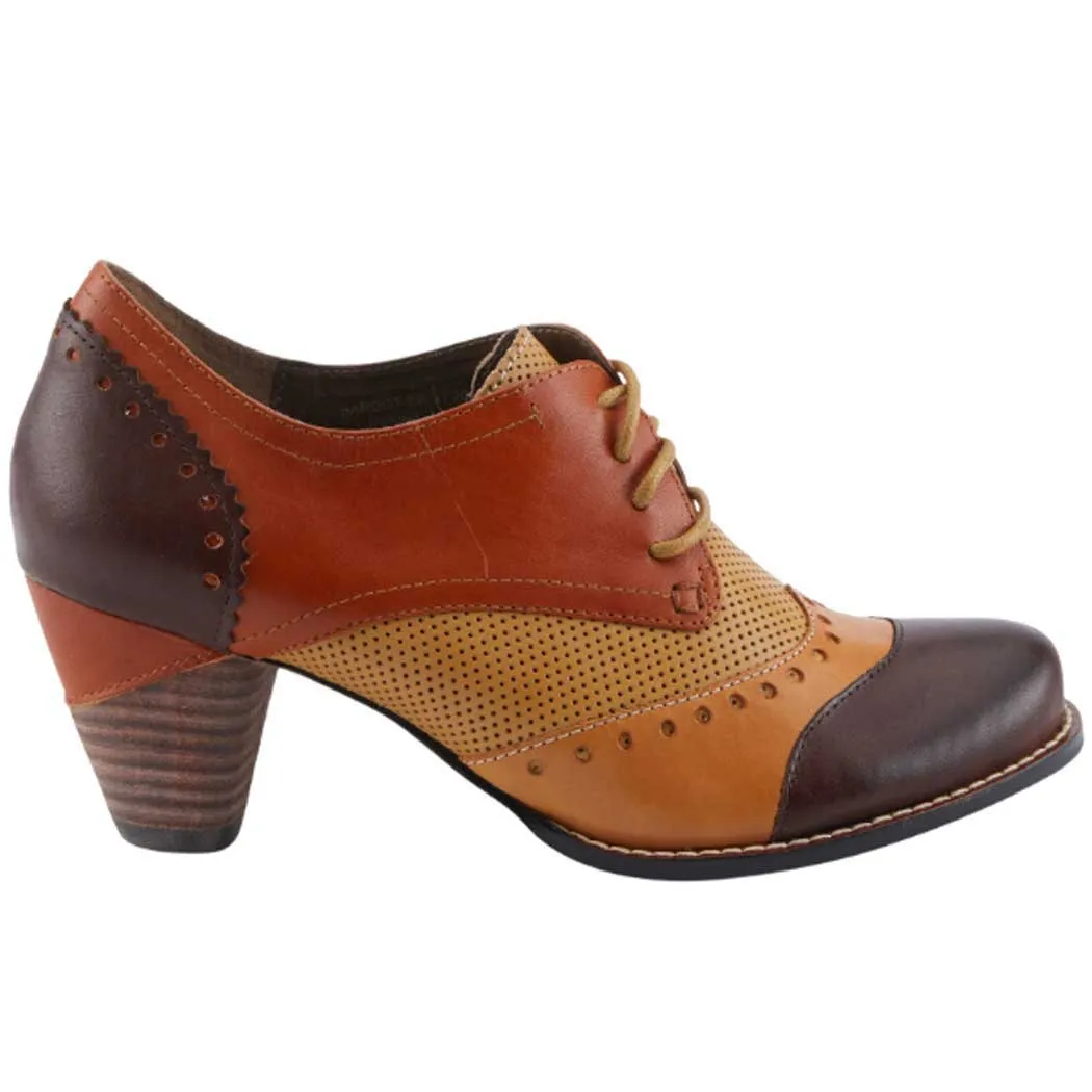 L'Artiste by Spring Step Bardot Oxford Heel Brown (Women's)