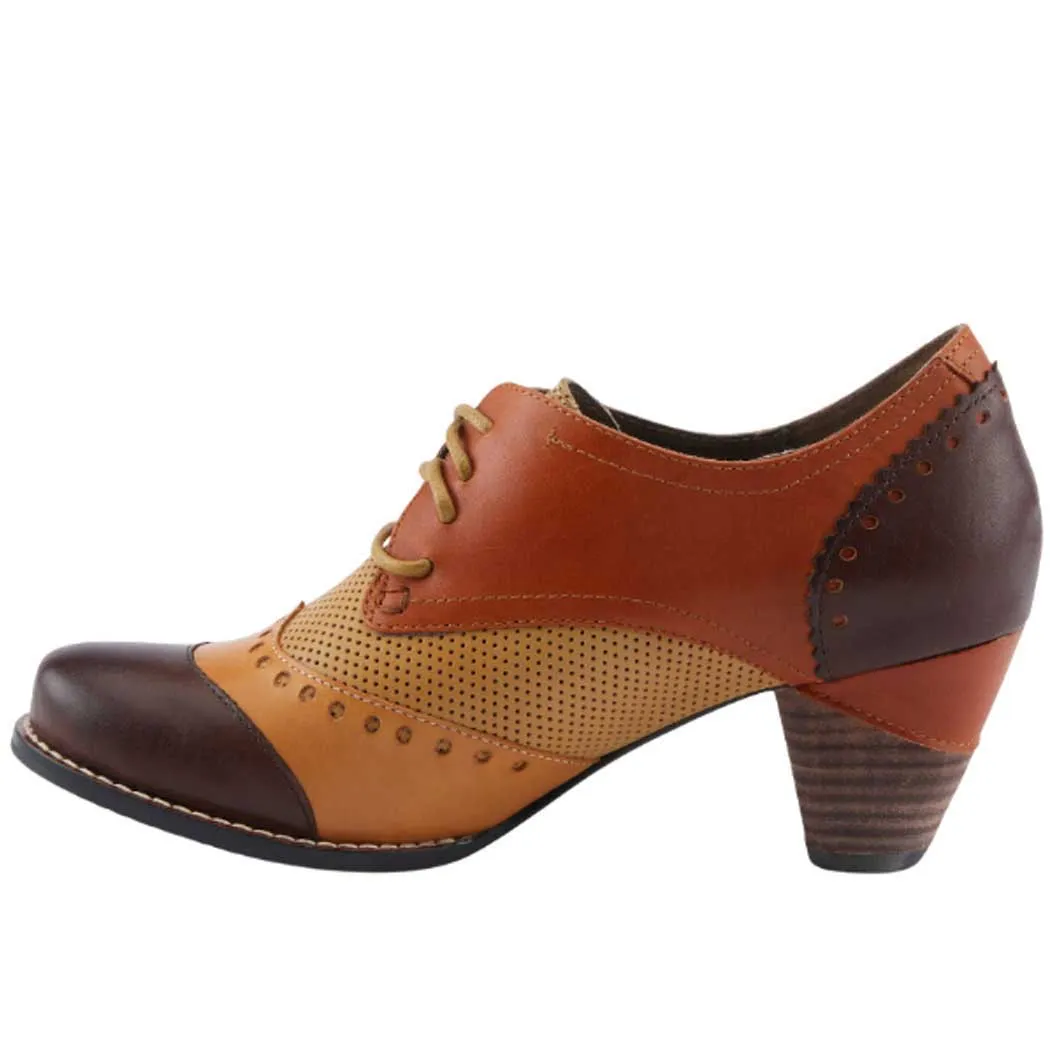 L'Artiste by Spring Step Bardot Oxford Heel Brown (Women's)