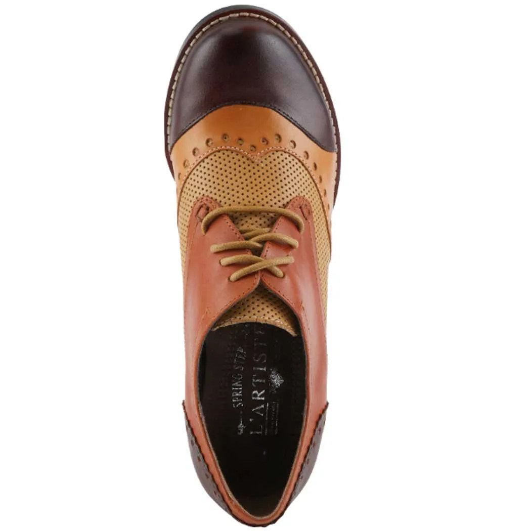 L'Artiste by Spring Step Bardot Oxford Heel Brown (Women's)