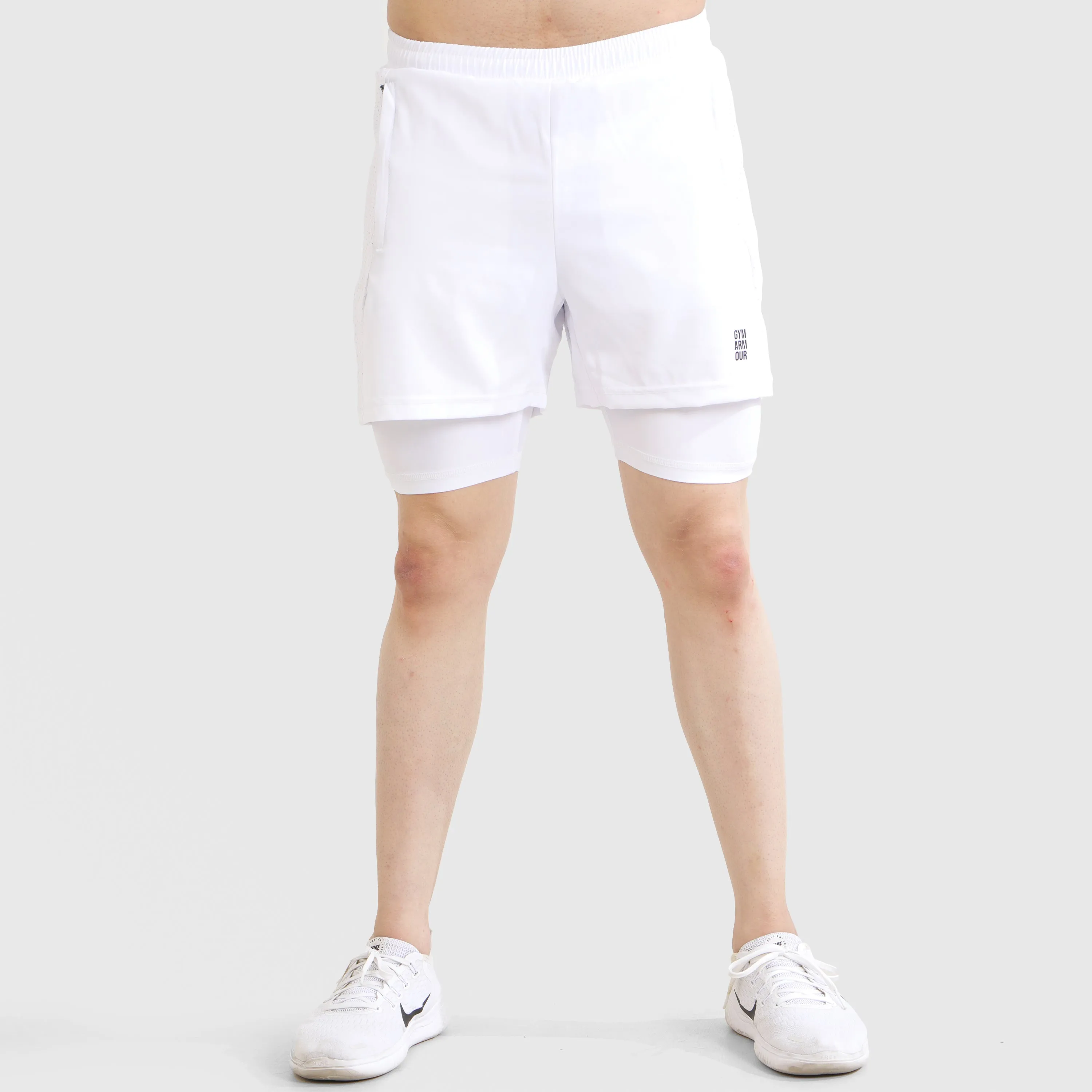 Laser Grip Shorts (White)