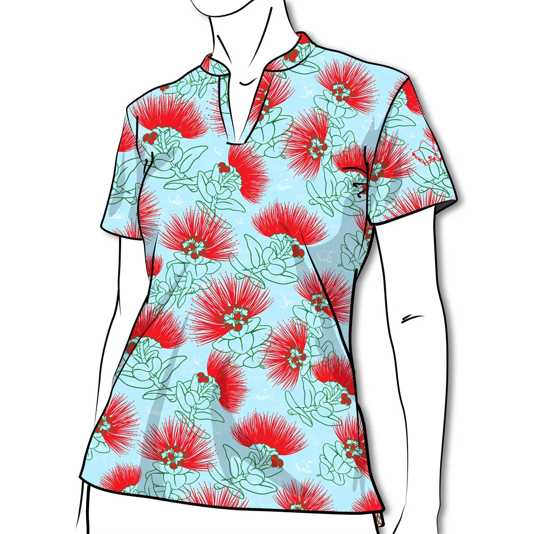 Lehua Sky - OGA Ladies Polo - Sky Blue