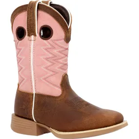 Lil’ Rebel™ by Durango® Big Kids’ Dark Chestnut Bubblegum Western Boot