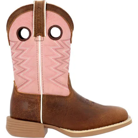 Lil’ Rebel™ by Durango® Big Kids’ Dark Chestnut Bubblegum Western Boot