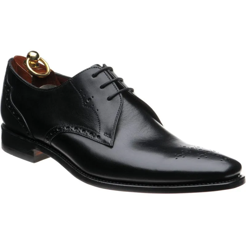 LOAKE Hannibal Derby Brogue shoe - Black Calf