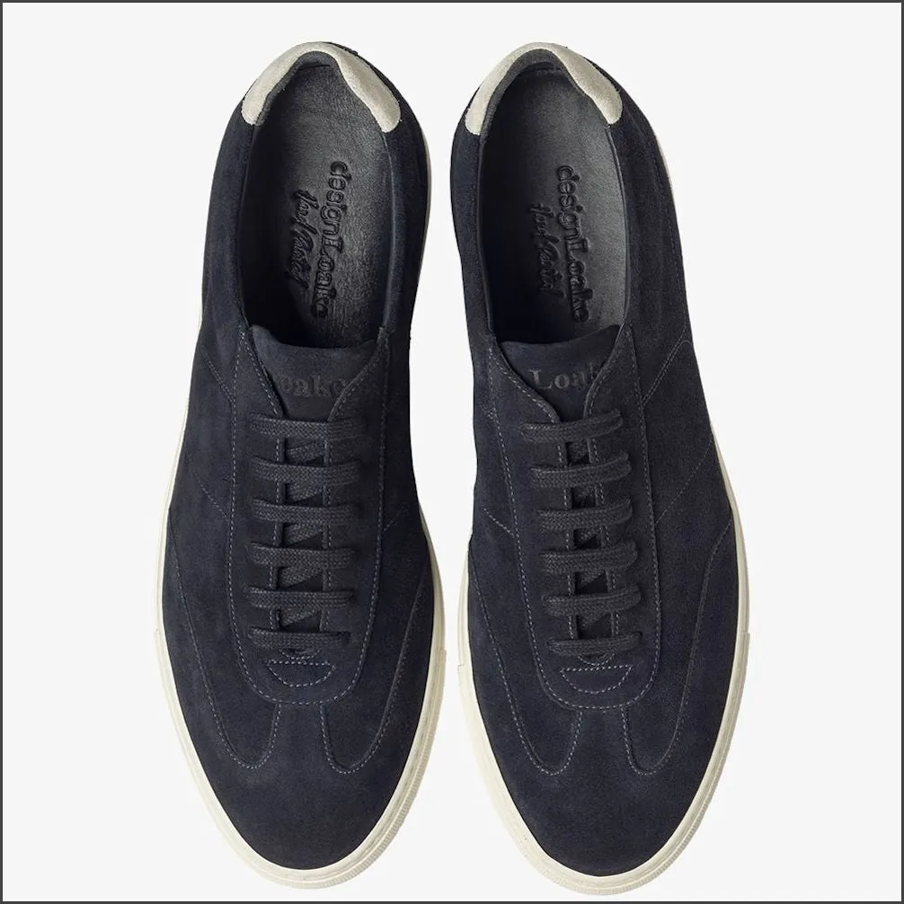 Loake Owens Navy Suede Sneaker Size 42 Only//