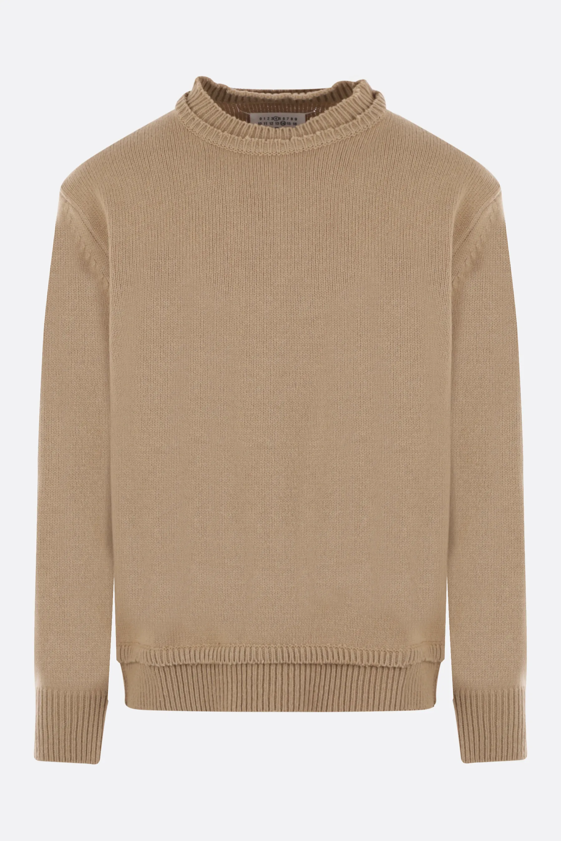 Maison Margiela  |Crew Neck Wool Linen Long Sleeves Plain Cotton Designers