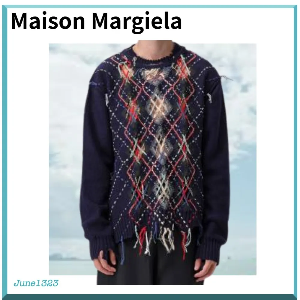 Maison Margiela  |Unisex Street Style Plain Logo Designers Sweaters