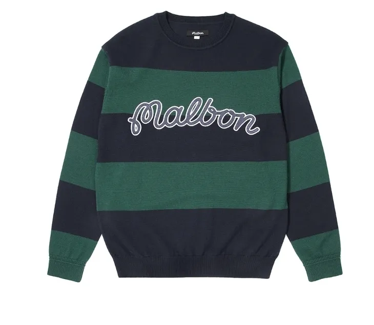 Malbon Golf  |Street Style Long Sleeves Plain Logo Sweaters