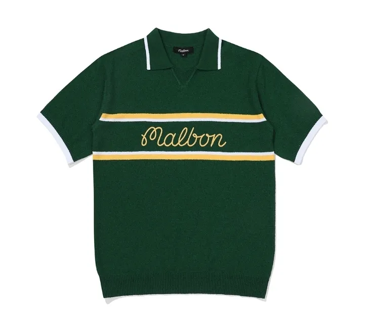 Malbon Golf  |Street Style Plain Short Sleeves Logo Sweaters