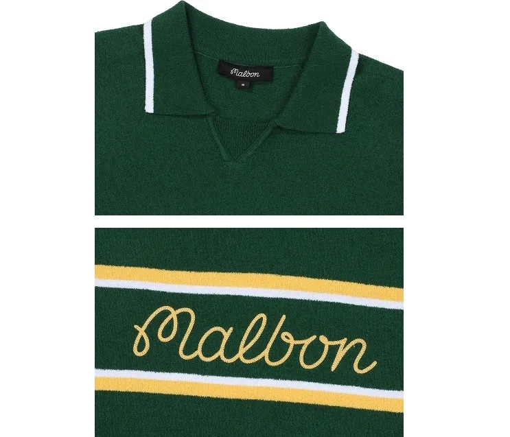 Malbon Golf  |Street Style Plain Short Sleeves Logo Sweaters