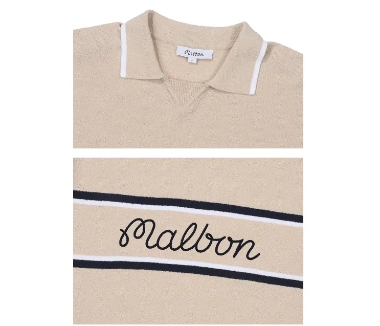 Malbon Golf  |Street Style Plain Short Sleeves Logo Sweaters