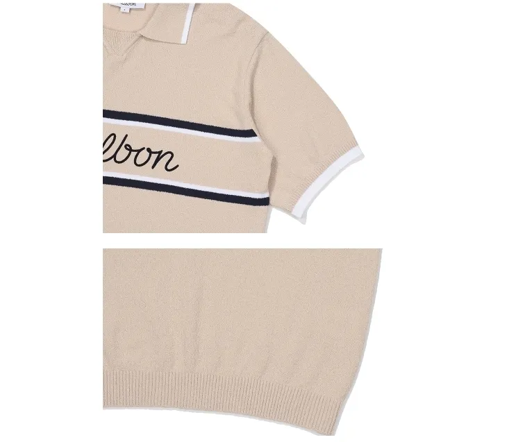 Malbon Golf  |Street Style Plain Short Sleeves Logo Sweaters