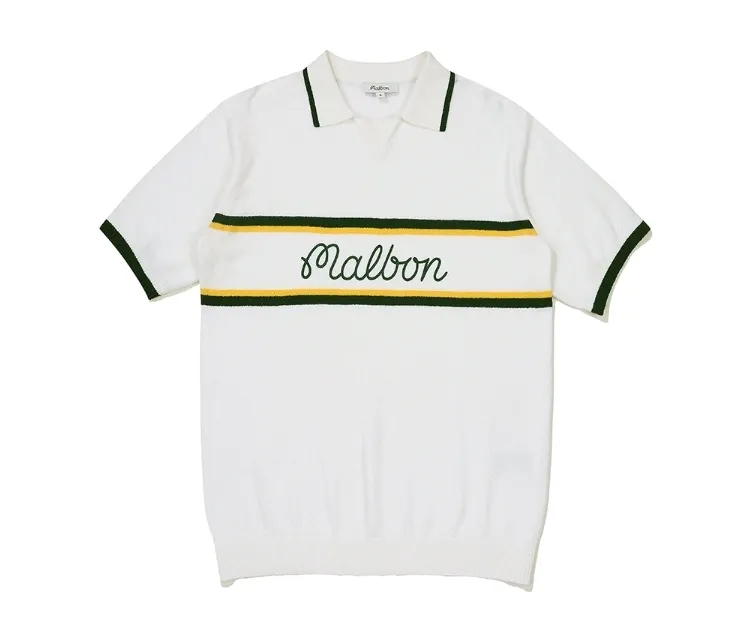 Malbon Golf  |Street Style Plain Short Sleeves Logo Sweaters