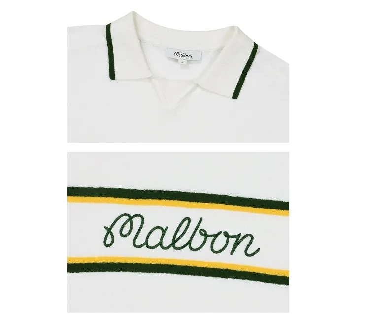 Malbon Golf  |Street Style Plain Short Sleeves Logo Sweaters