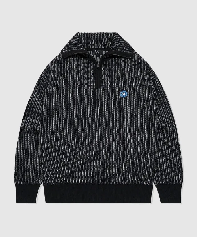 Mark Gonzales  |[WHAT IT ISNT]★FLORY KNIT HALF ZIPUP