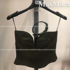 MaxMara  |Cotton gabardine bustier