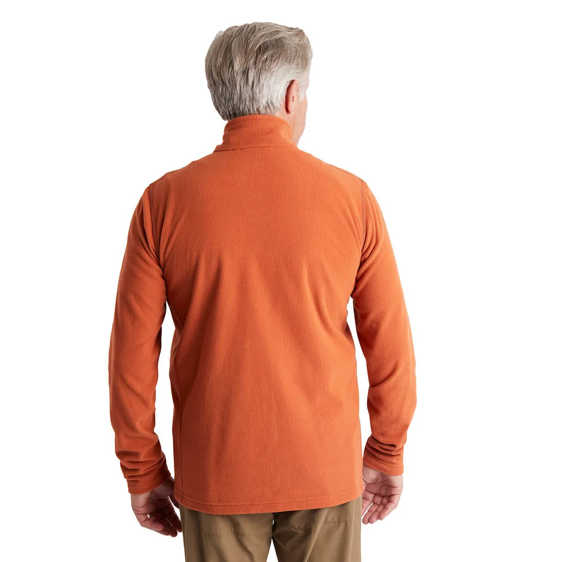 Men's Microgrid Fleece Jacket Copper Orange