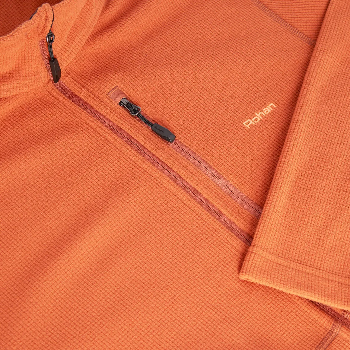 Men's Microgrid Fleece Jacket Copper Orange