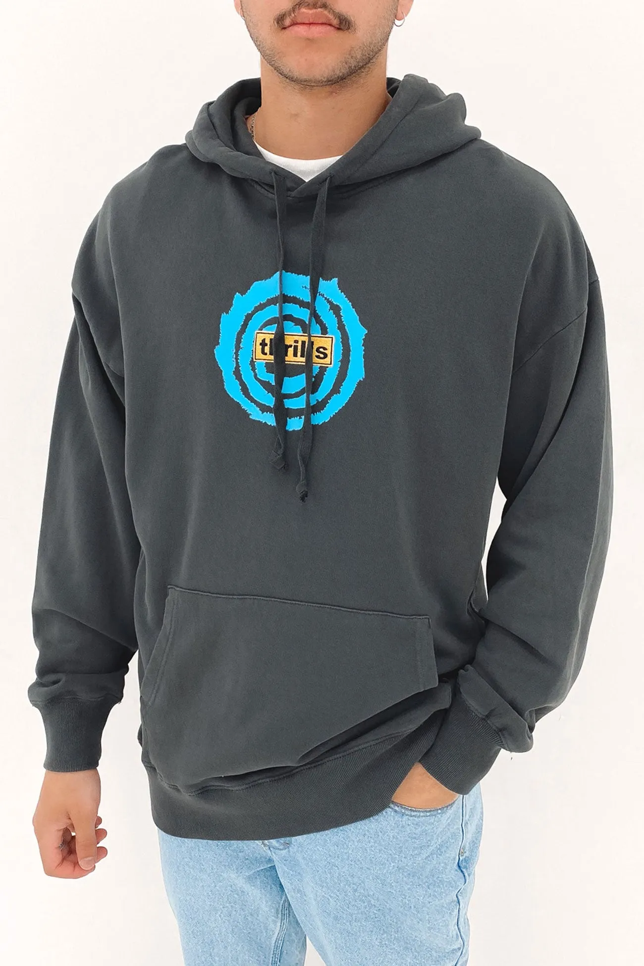 Mind Swirl Slouch Pull On Hood Dark Charcoal