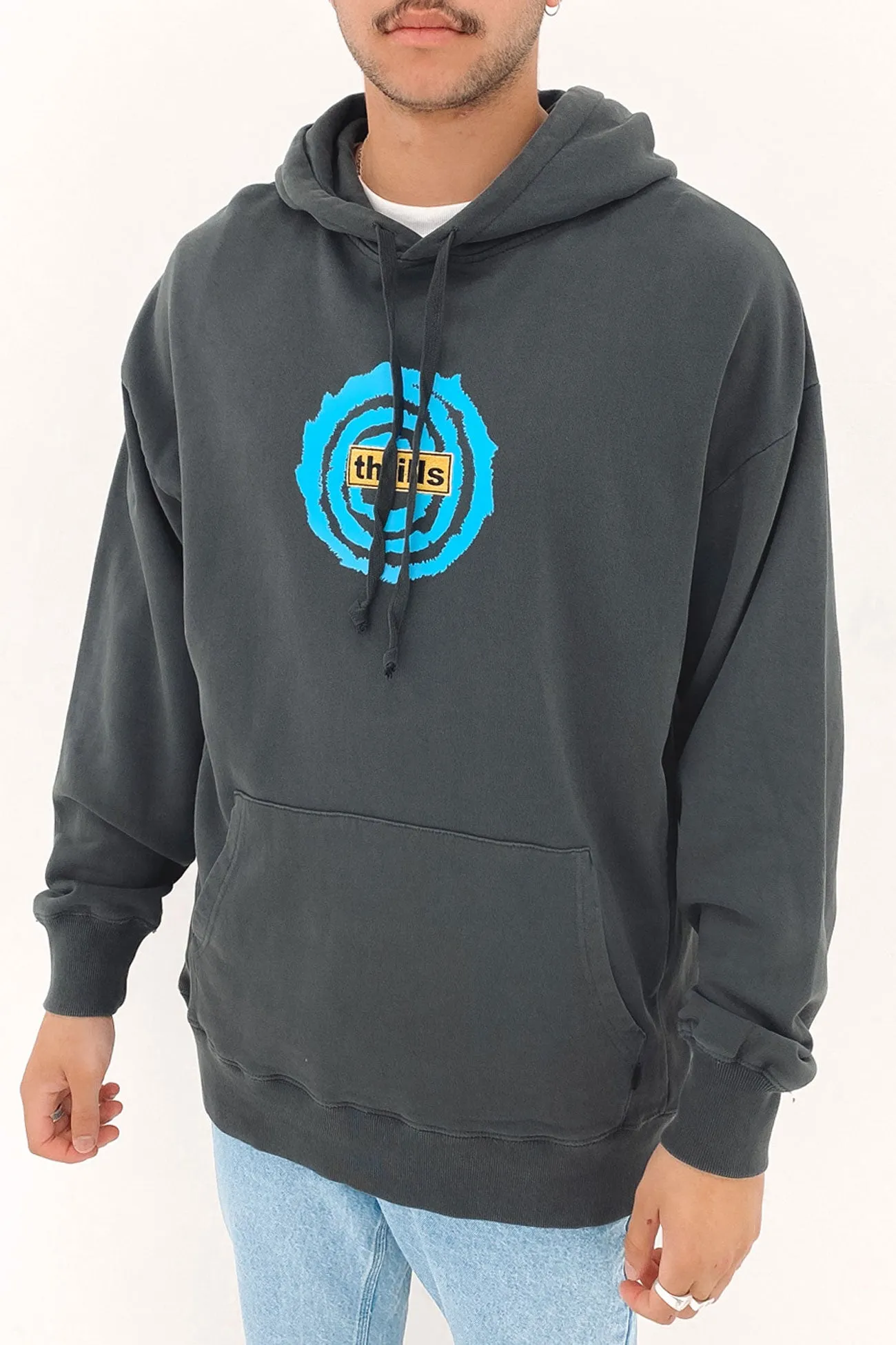 Mind Swirl Slouch Pull On Hood Dark Charcoal