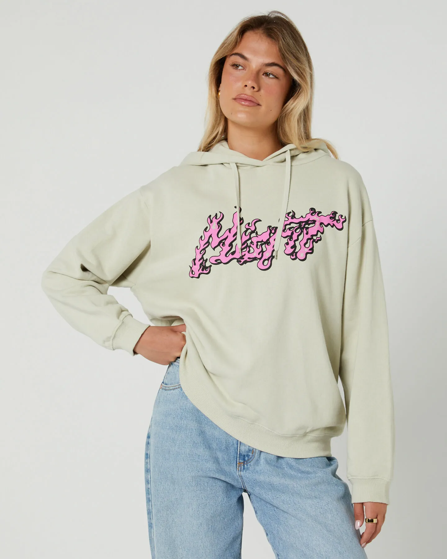 Misfit Sleeping Cells Os Hood - Thrift White | SurfStitch