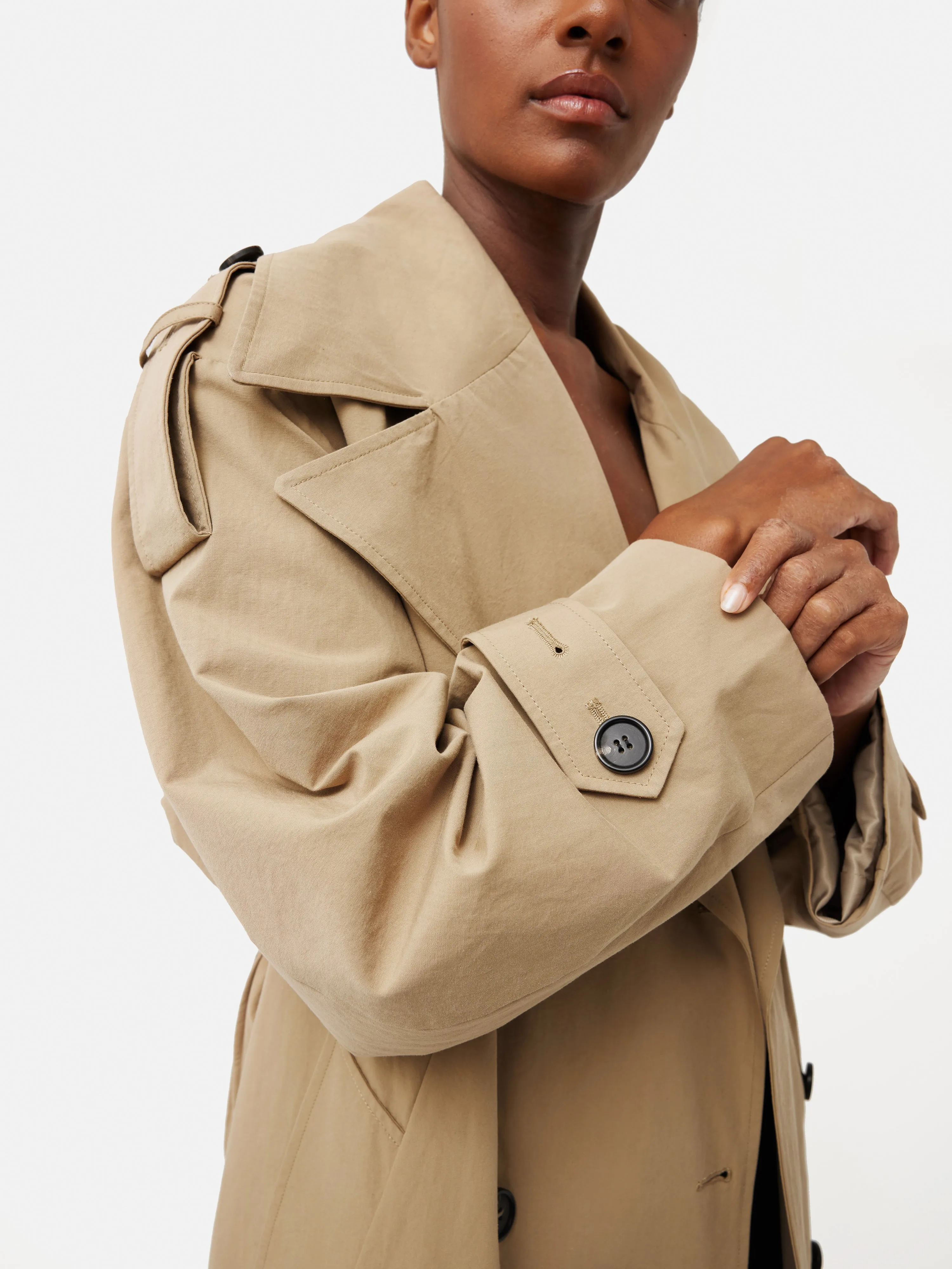 Nelson Cotton Trench Coat | Stone