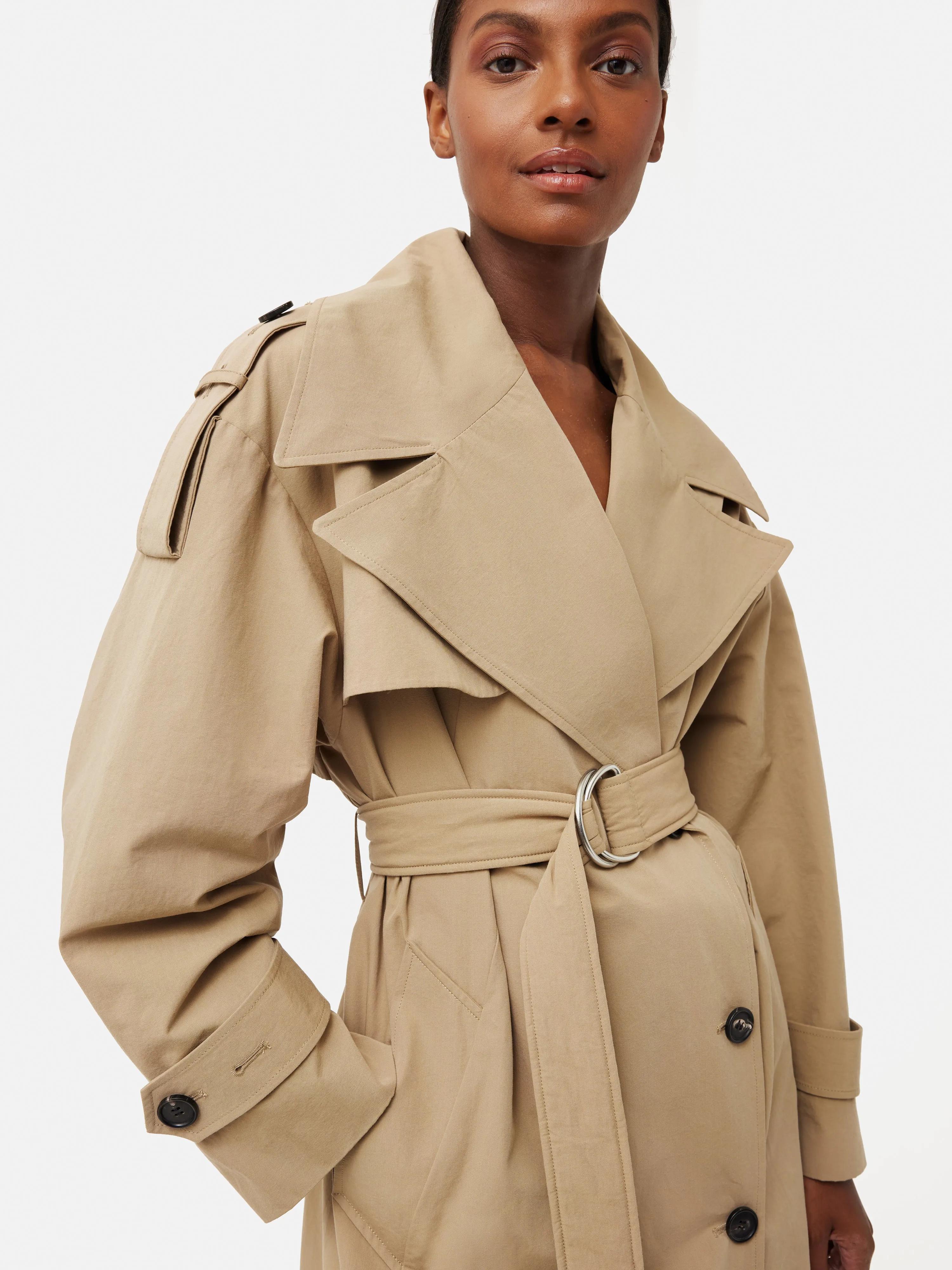 Nelson Cotton Trench Coat | Stone