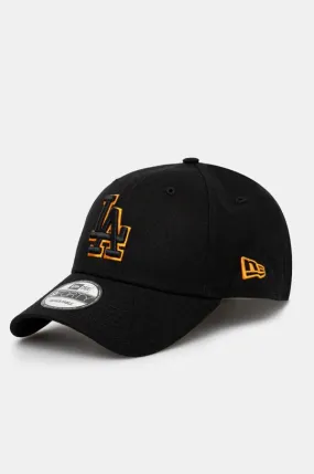 New Era cotton baseball cap TEAM OUTLINE 9FORTY® LOS ANGELES DODGERS black color with an application 60565117