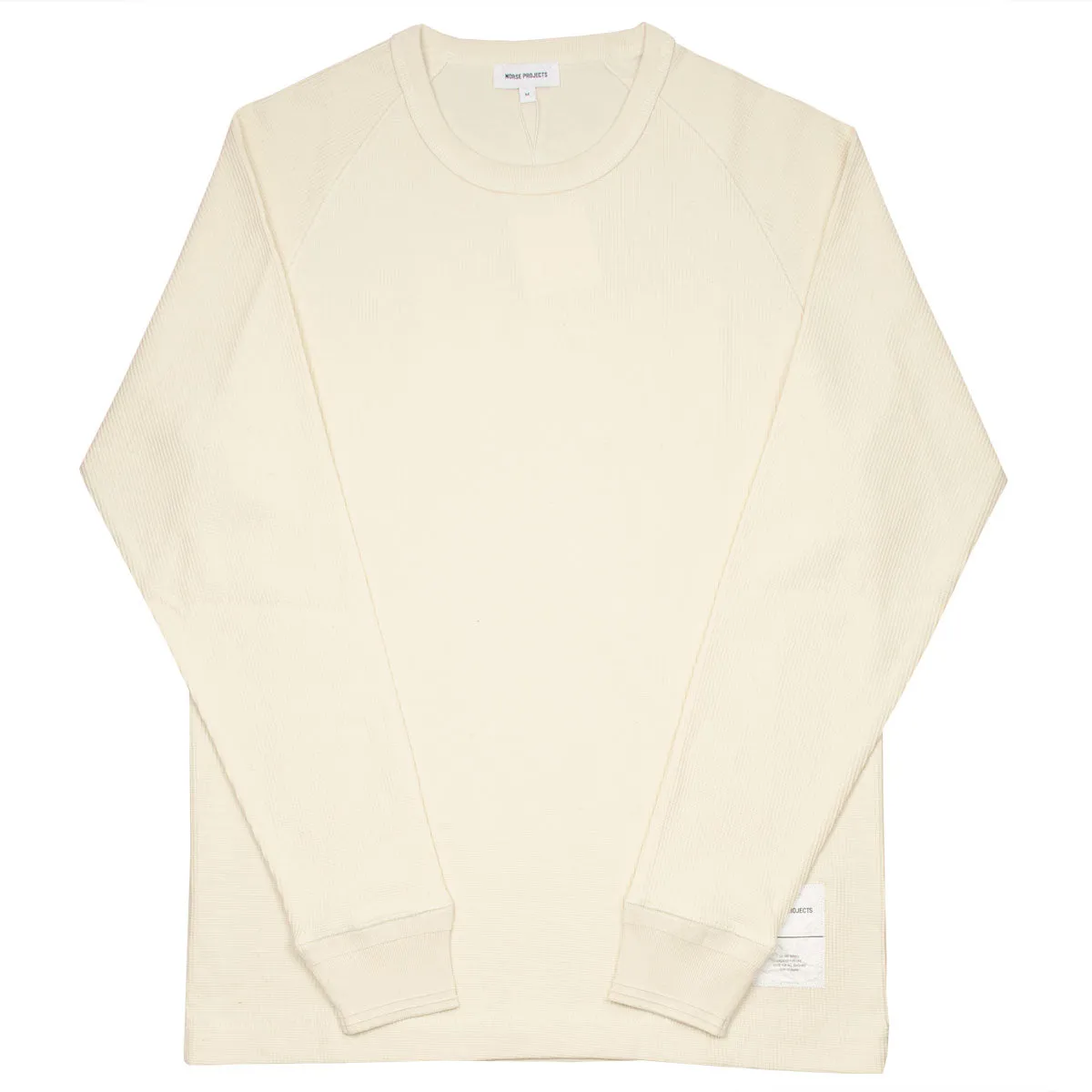 Norse Projects - Aske Tab Series Waffle LS T-shirt - Ecru