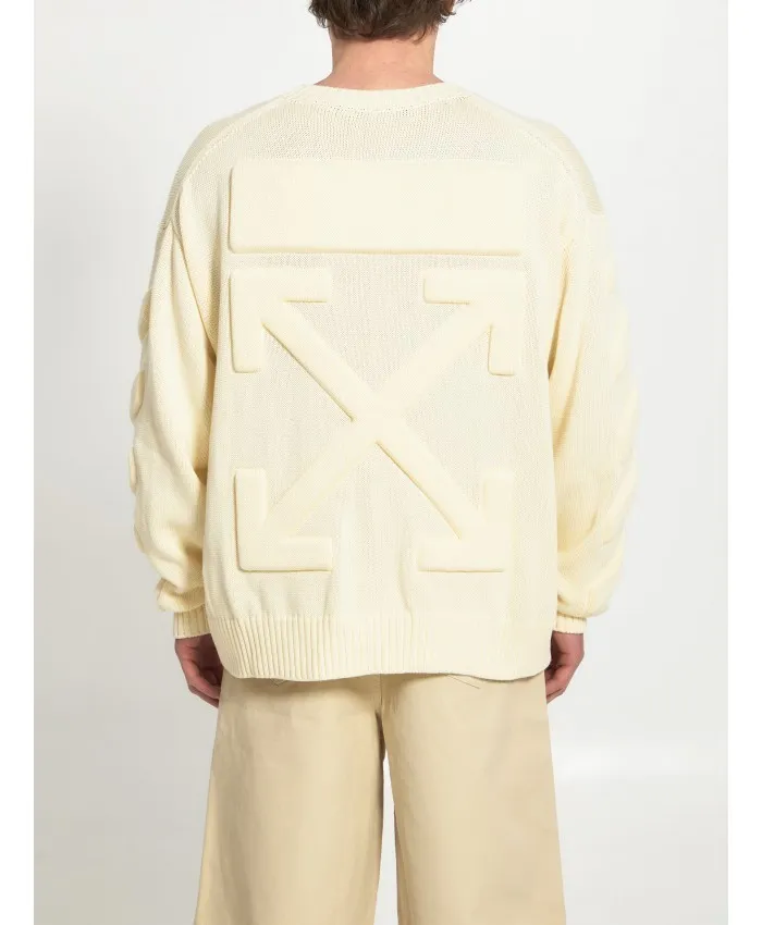 Off-White  |Unisex Street Style Cotton Logo Sweaters