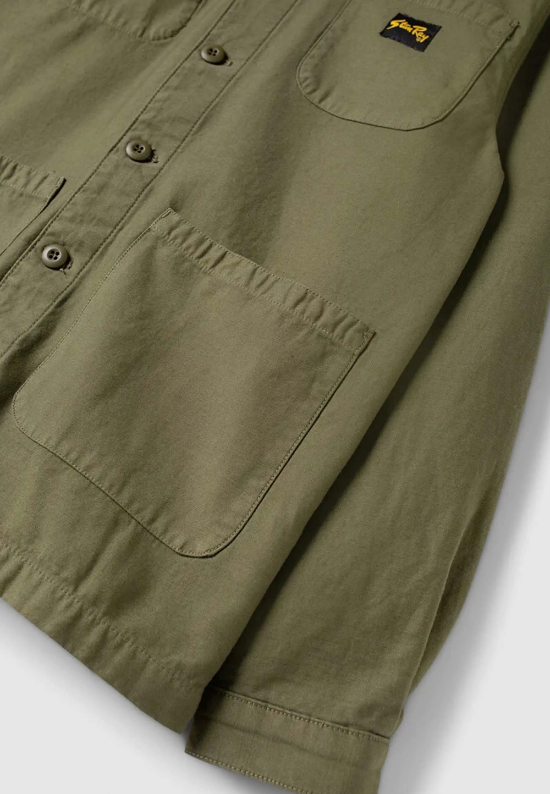 Painters Jacket - olive sateen