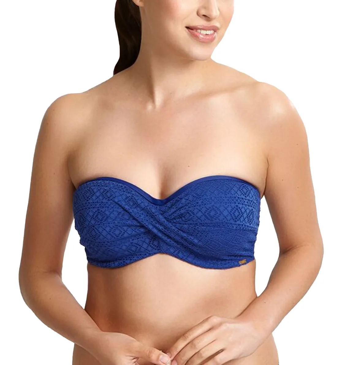 Panache Anya Crochet Twist Bandeau Underwire Bikini (SW1253) - French Blue