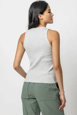 Perfect Rib Tank Sweater in Grey