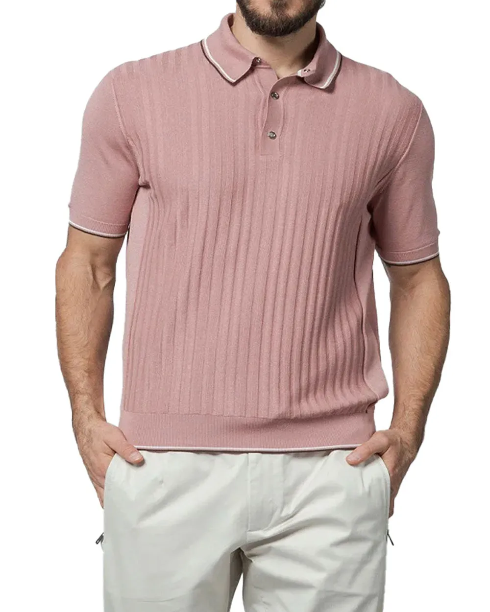 Pink Knit Polo