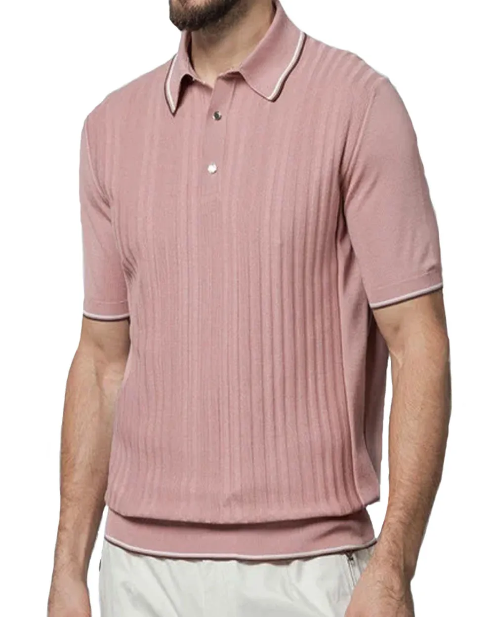 Pink Knit Polo