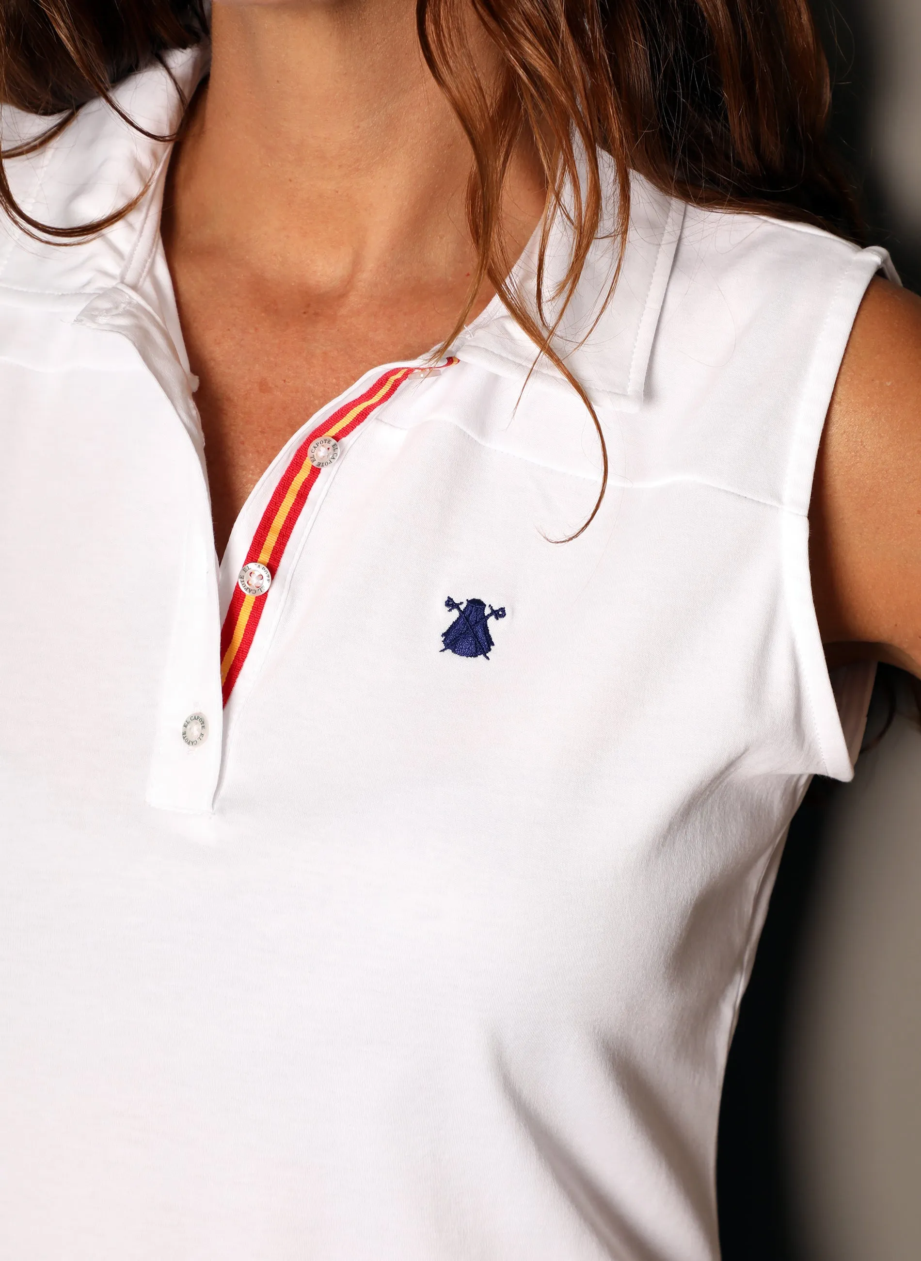 Polo Blanco Mujer Interlock Espaa