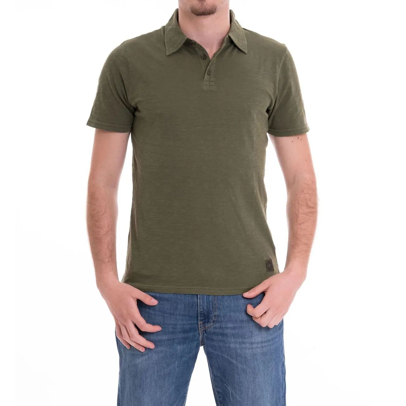 POLO JERSEY FIAMMATO Uomo Militare